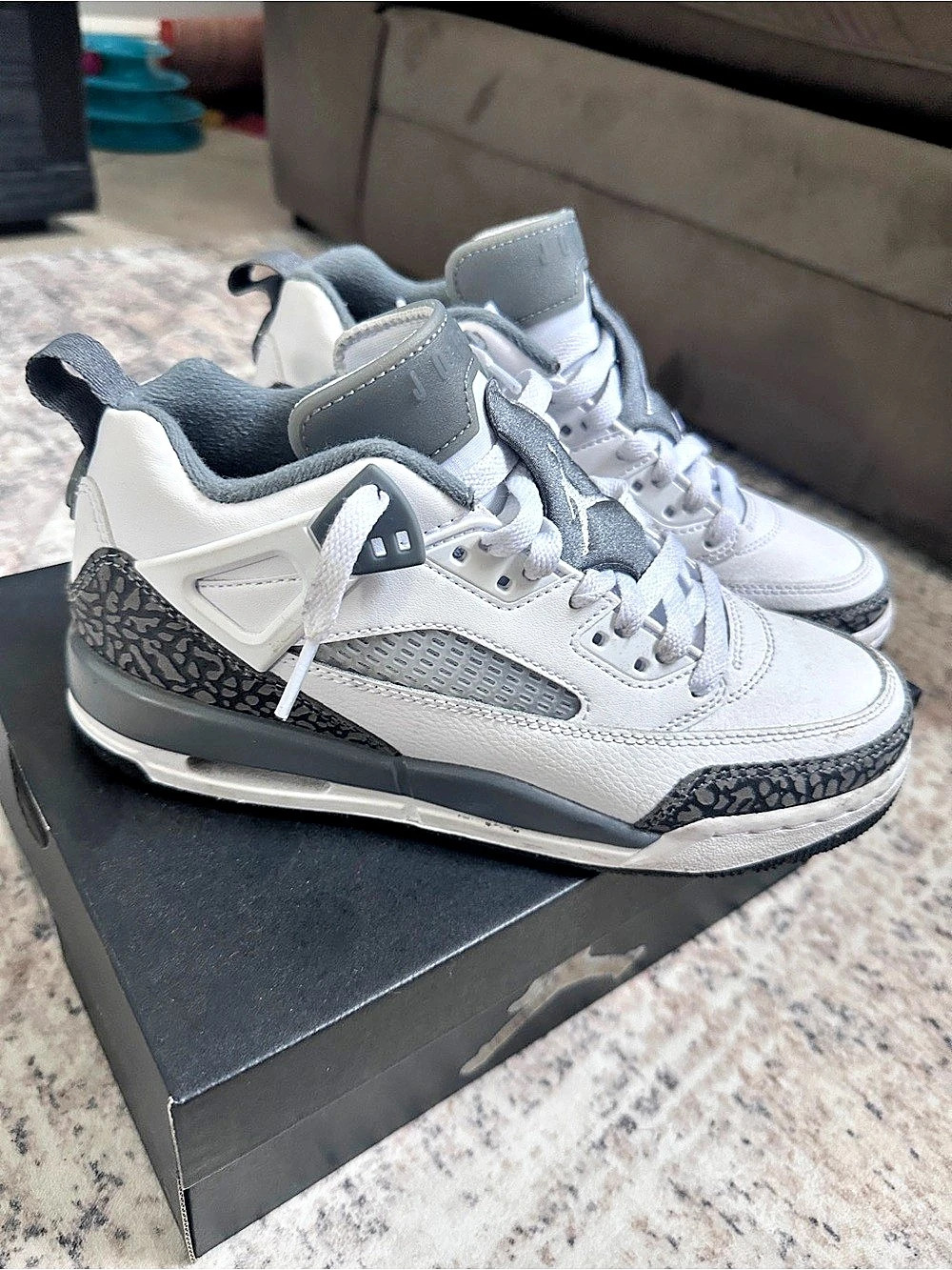 Jordan Air Jordan 3 Retro Sneakers White & Gray US 6 Like New
